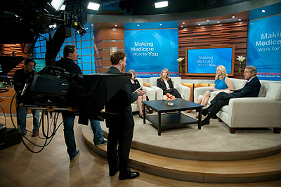 On the set of “Boomers Welcome to Medicare”